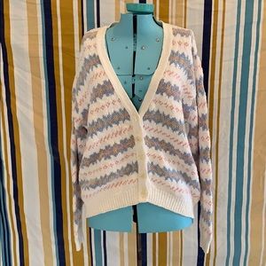 Cute Pastel Button Down Pastel Sweater